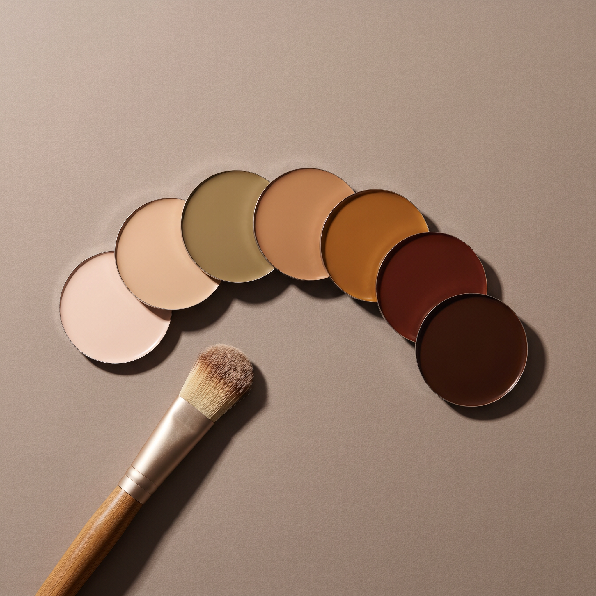 Unbranded BB cream tube and sunscreen bottle beside a small cream swatch on pale stone