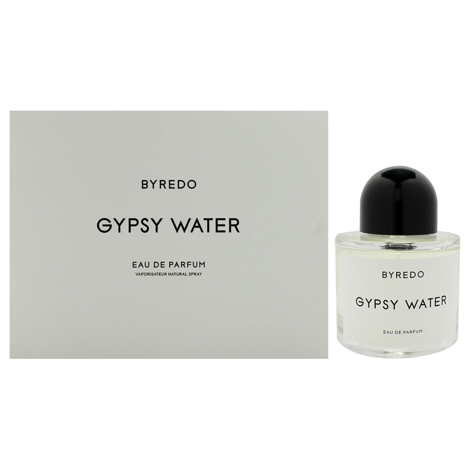 Byredo Gypsy Water Eau de Parfum bottle and presentation box