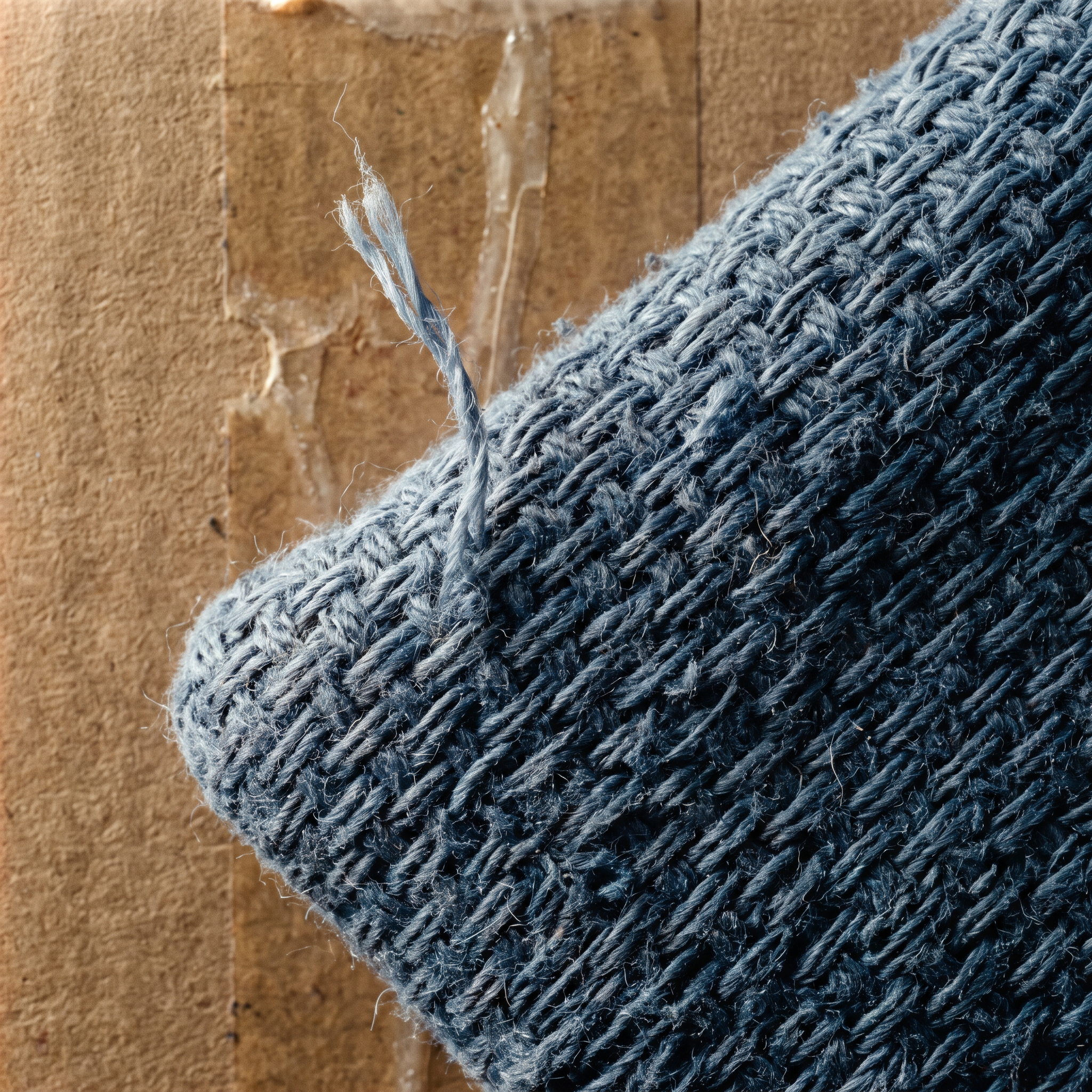Extreme macro of the open weave of a viscose exfoliating glove