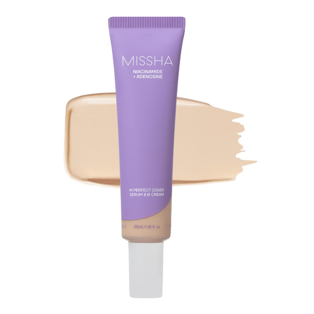 MISSHA M Perfect Cover Serum BB Cream No.21 Light Beige packshot on a white background