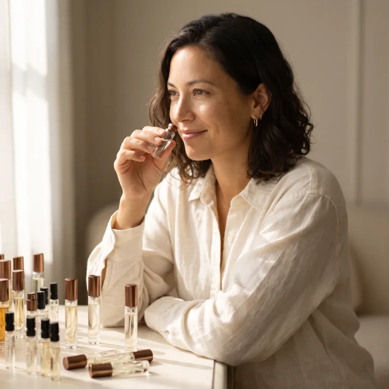 Editorial hero image for Perfume Sampler Set: How to Test Fragrance Before You Commit