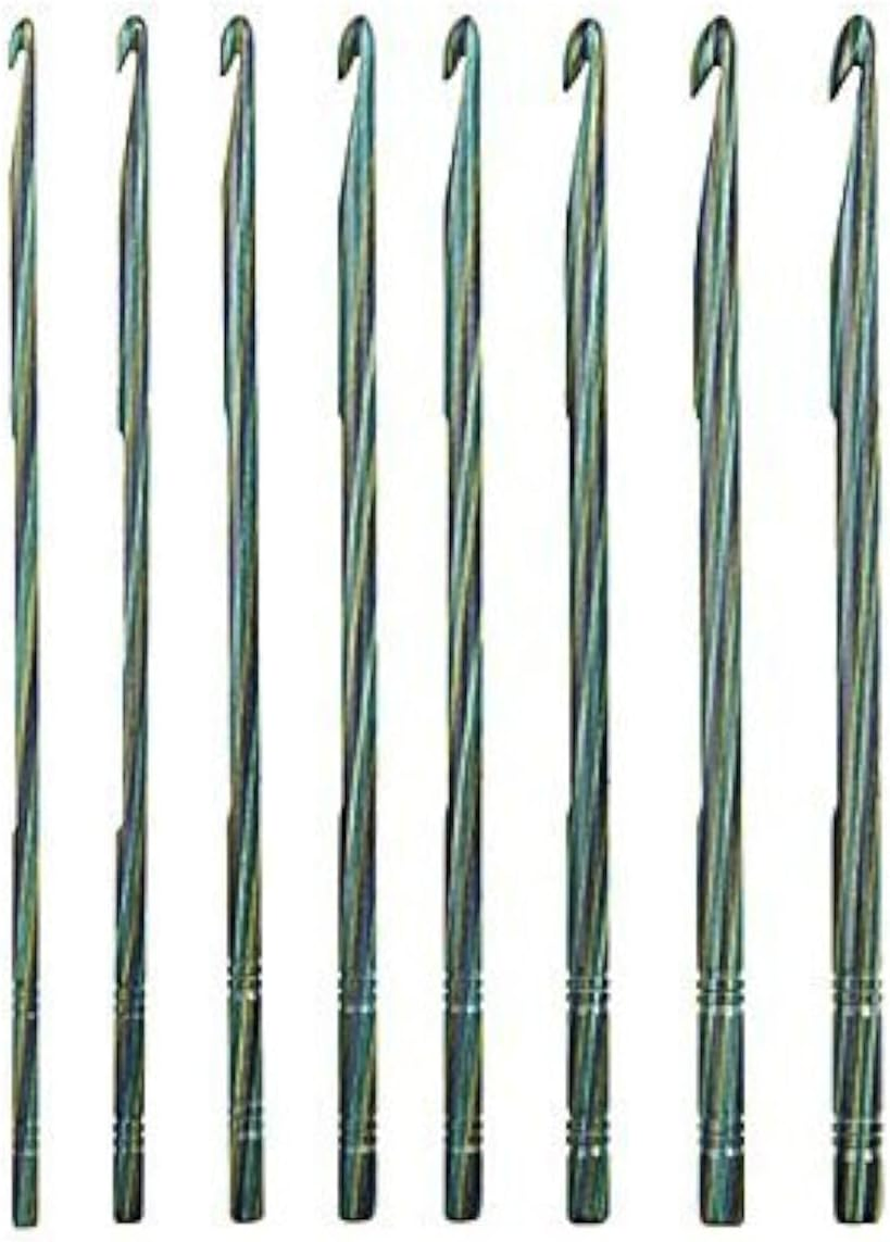 Knit Picks Caspian wood crochet hook set of eight sizes in a vinyl case
